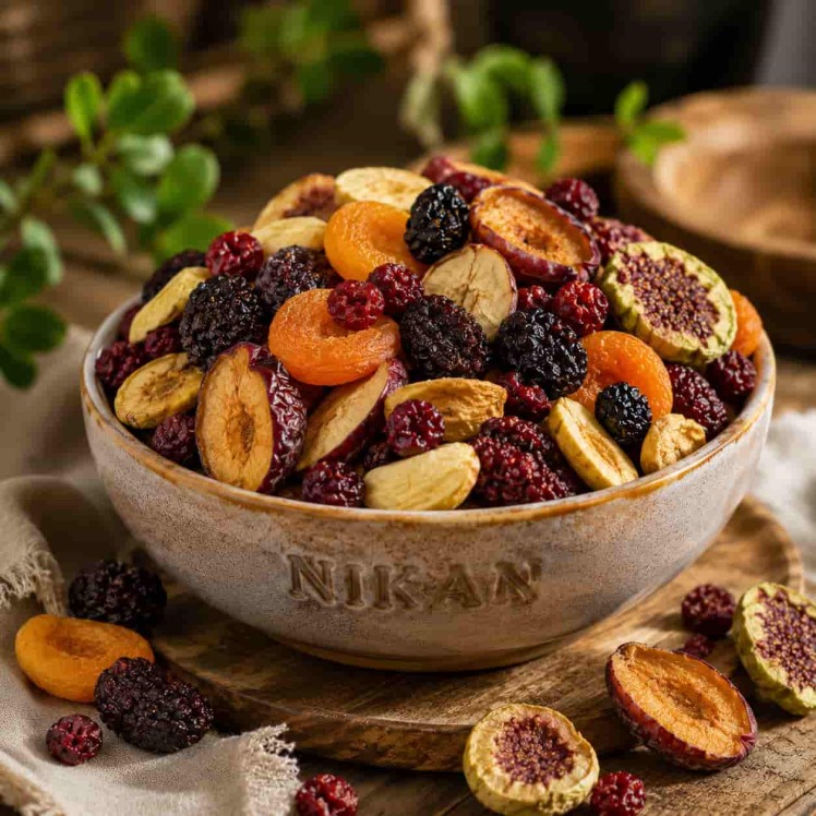 مخلوط میوه خشک پفکی نیکان