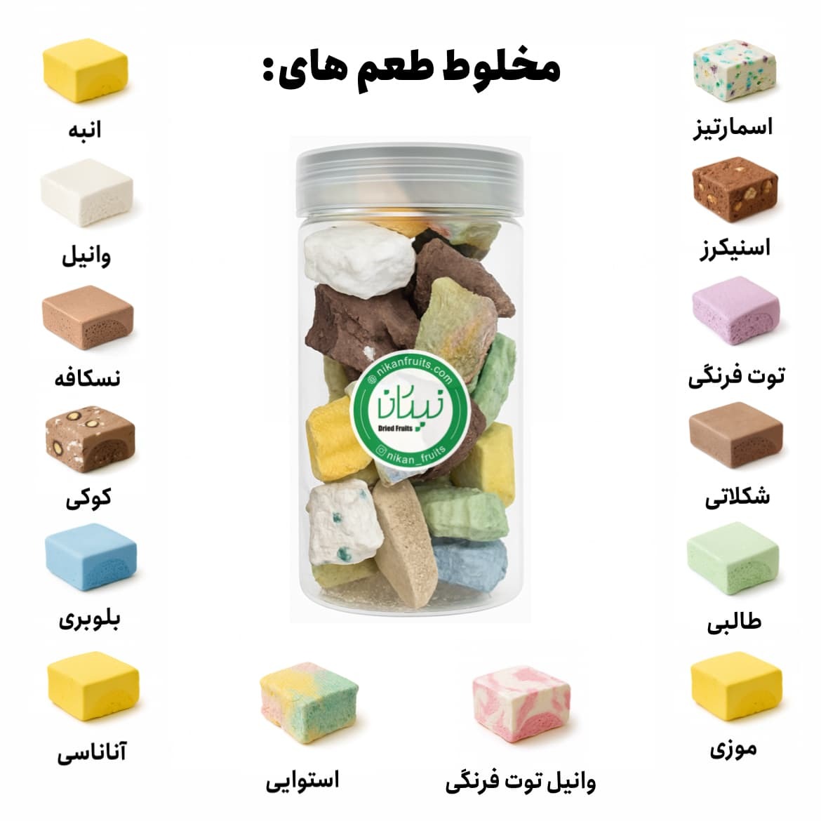  بستنی خشک مخلوط نیکان 