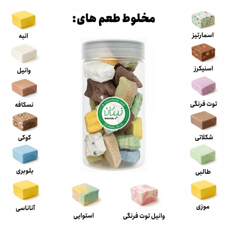 بستنی خشک مخلوط نیکان