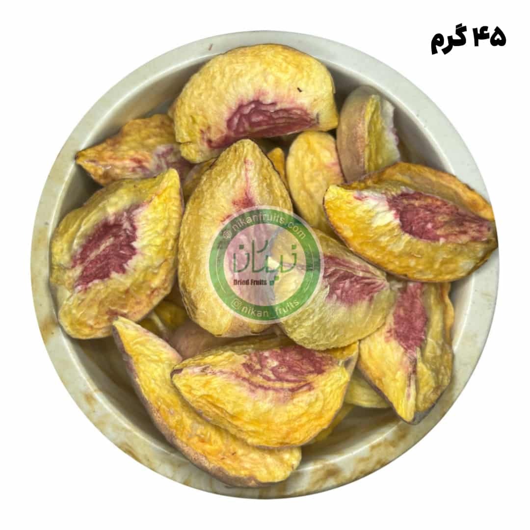  میوه خشک پفکی هلو زعفرانی نیکان 