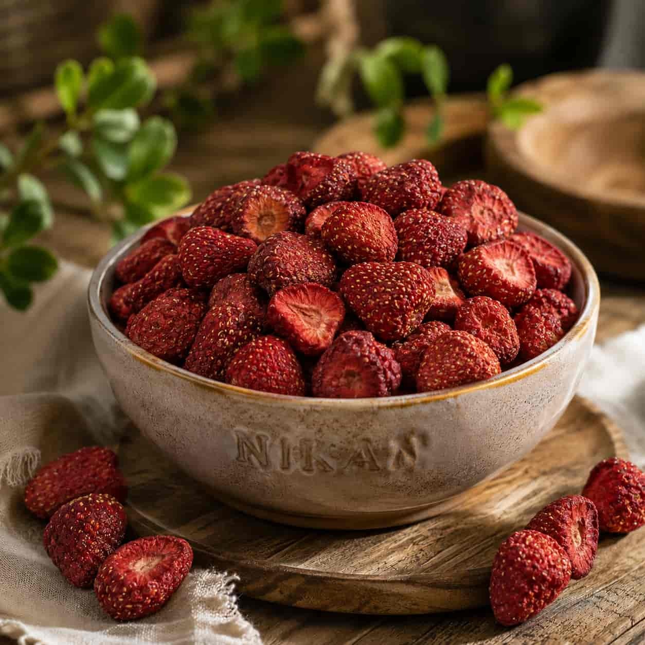  توت فرنگی پفکی فریزدرایر نیکان 
