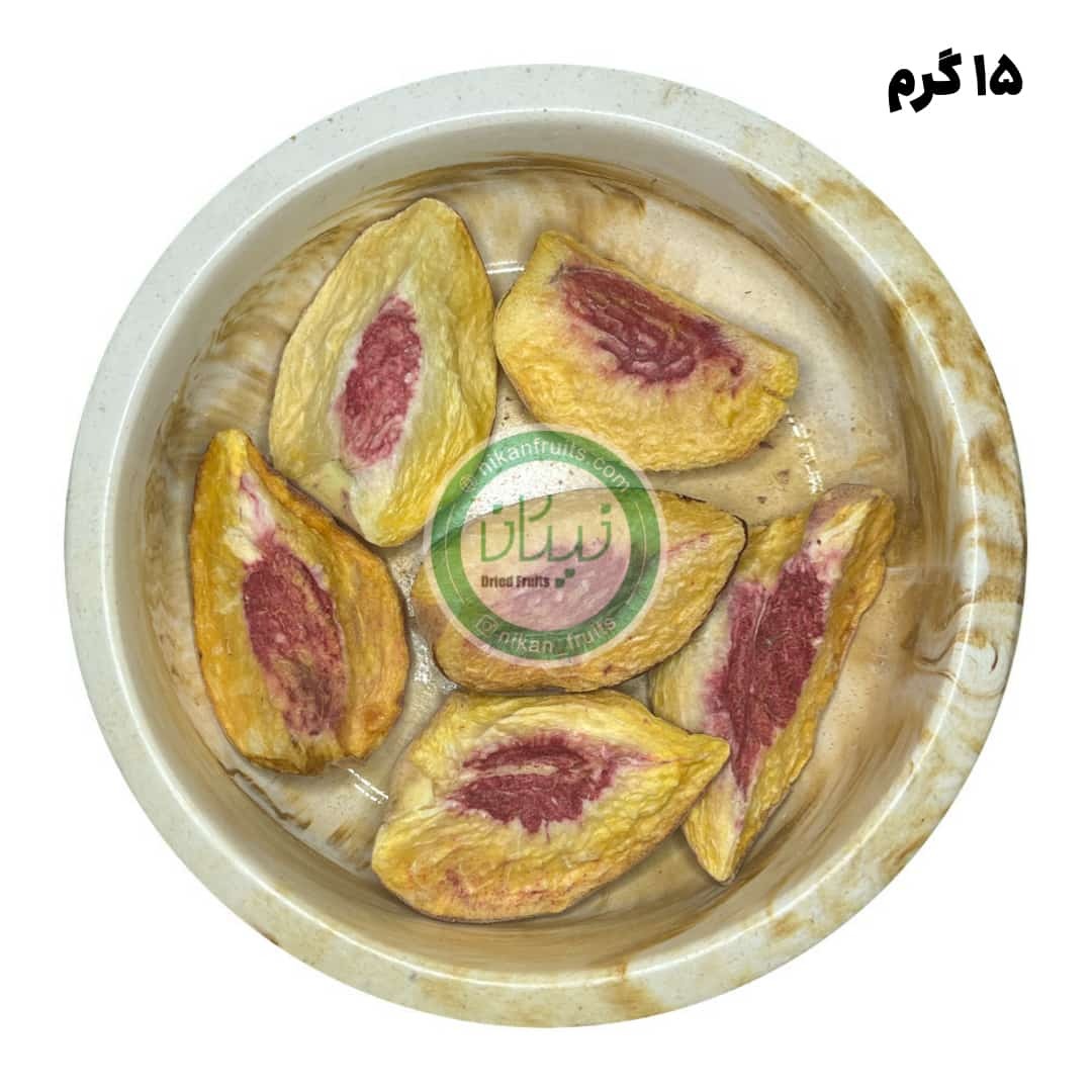  هلو خشک پفکی فریزدرای نیکان 
